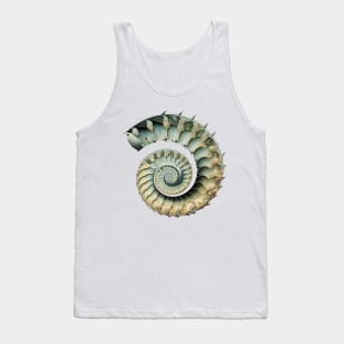 Fibonacci Sequence: Fibonacci Shell Art (on a Light Knocked Out Background) Tank Top